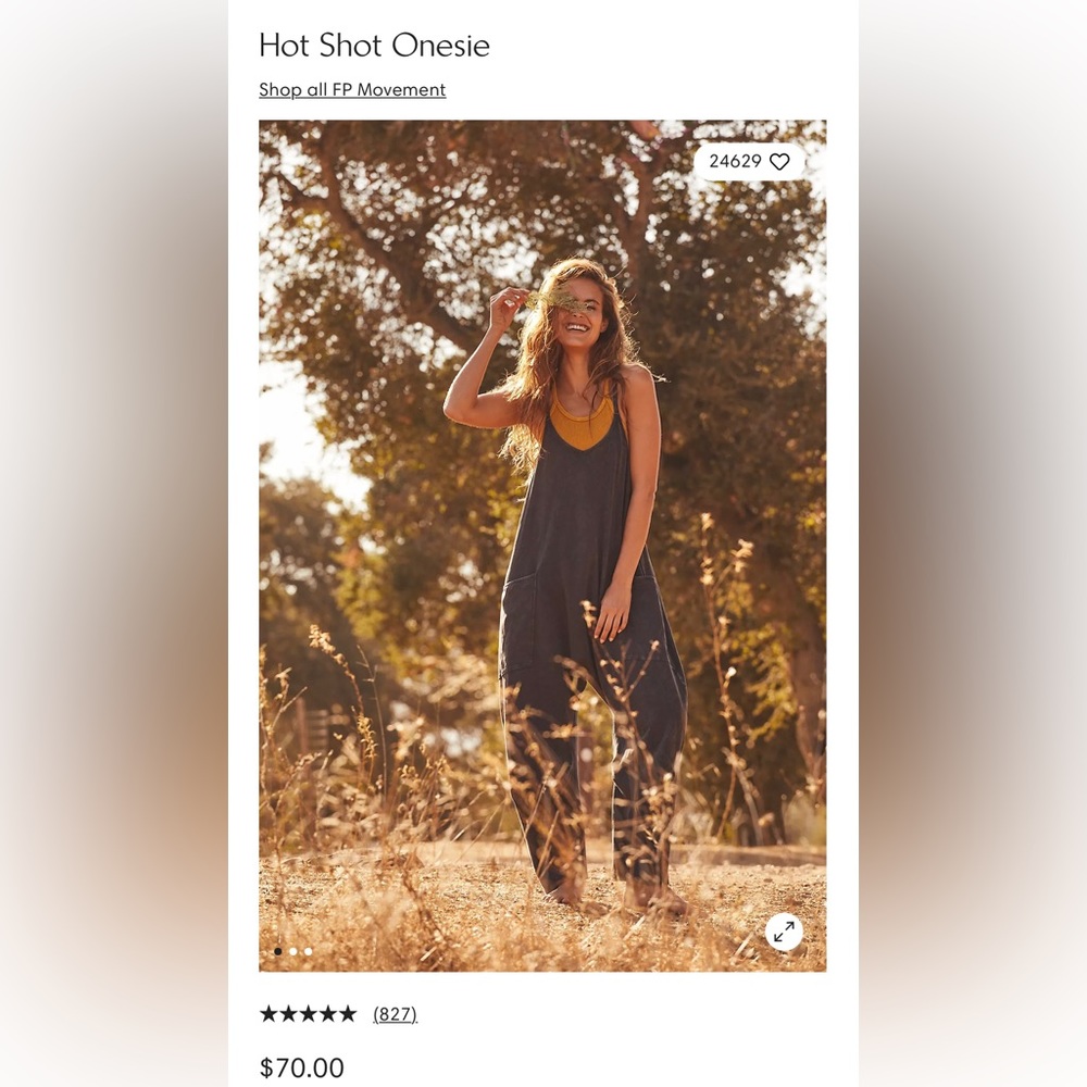 Cute Free People Hot Shot Onesie - Like New! Size Small Washed Black